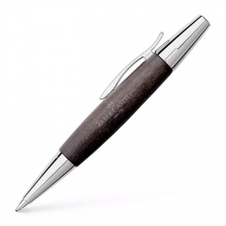 E-Motion Wood Twist Ballpoint Pen, Broad, Black